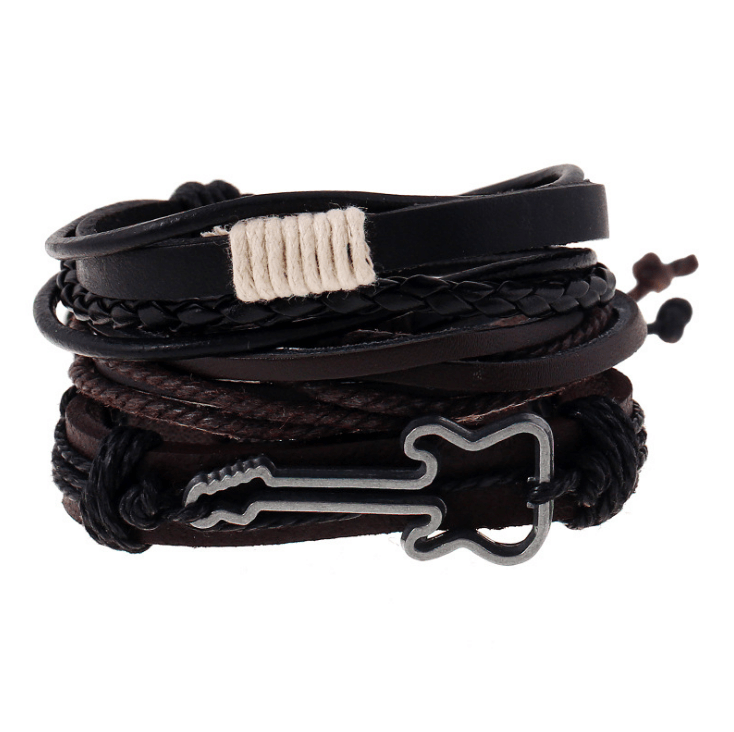 Fashion Beaded Leather Bracelets And Bracelets - Amazitshop