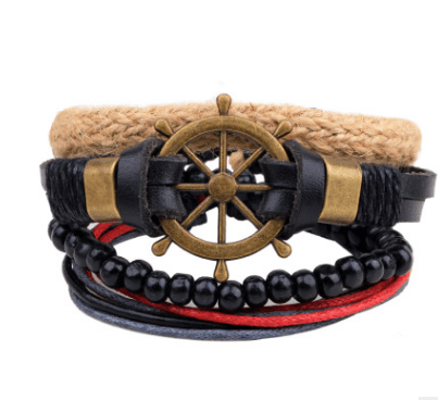 Fashion Beaded Leather Bracelets And Bracelets - Amazitshop