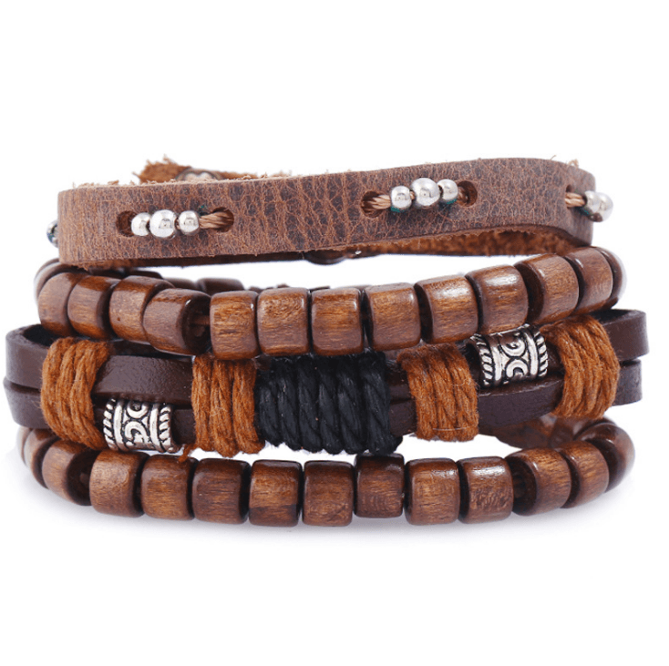 Fashion Beaded Leather Bracelets And Bracelets - Amazitshop