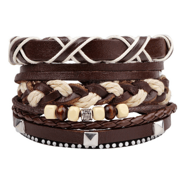 Fashion Beaded Leather Bracelets And Bracelets - Amazitshop