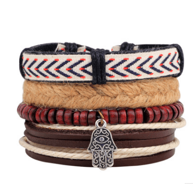 Fashion Beaded Leather Bracelets And Bracelets - Amazitshop