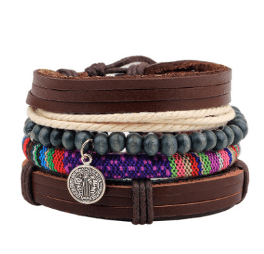 Fashion Beaded Leather Bracelets And Bracelets - Amazitshop