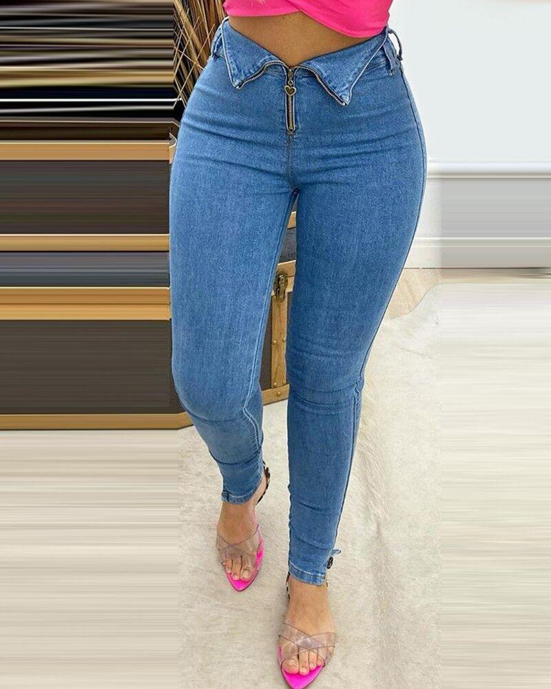 Fashion casual jeans with jeans - Amazitshop