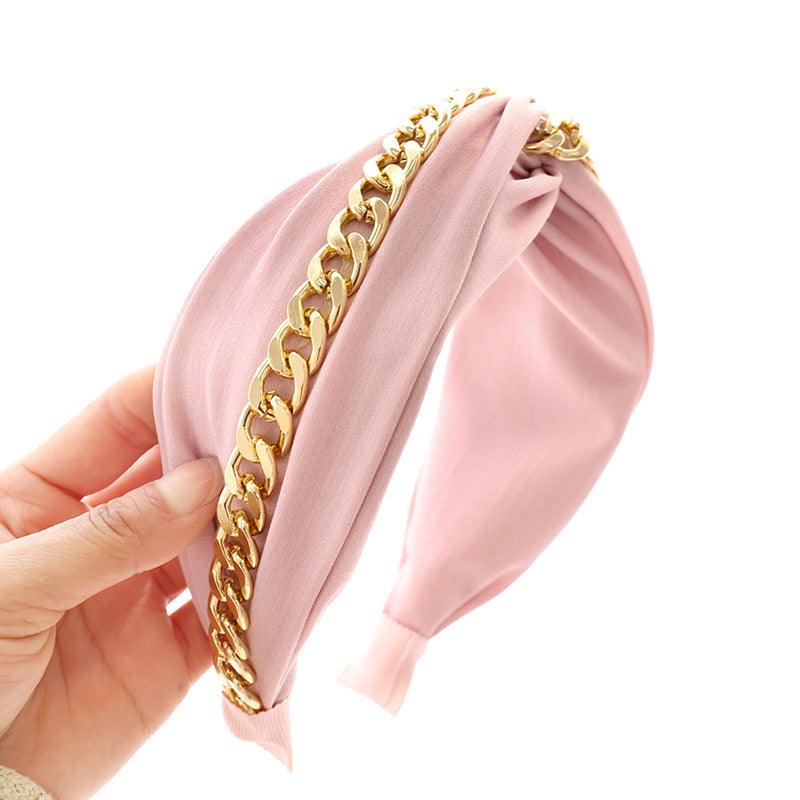 Fashion Chain Cross - knotted Headband Hair Accessory - Amazitshop