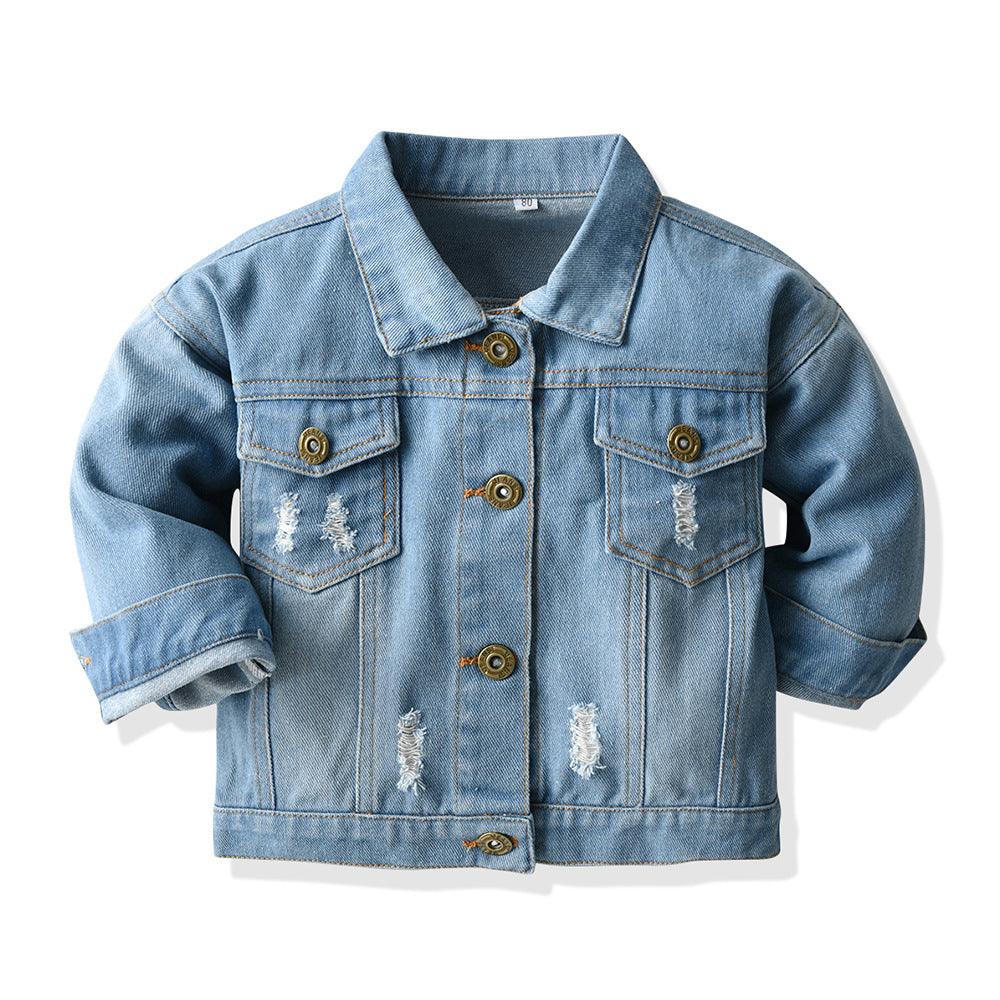 Fashion Children's Lapel Denim Jacket Cardigan - Amazitshop