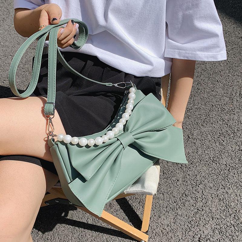 Fashion Design Women Canvas Shoulder Bags Kawaii Girls Bowknot Crossbody Bags - Amazitshop