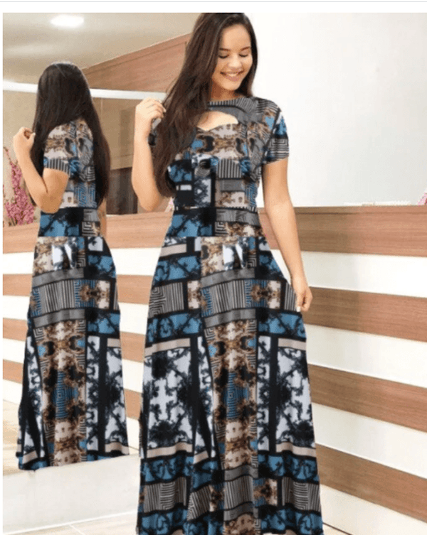 Fashion Fat Women Autumn Dress Bohmia Maxi Dresses Ladies - Amazitshop