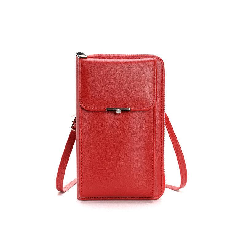 Fashion Large Capacity Mobile Phone Bags Women Small Zipper Crossbody Shoulder Bag Long Wallet - Amazitshop