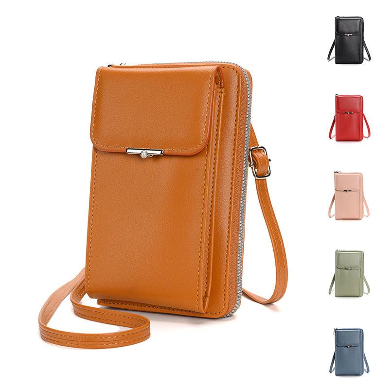 Fashion Large Capacity Mobile Phone Bags Women Small Zipper Crossbody Shoulder Bag Long Wallet - Amazitshop