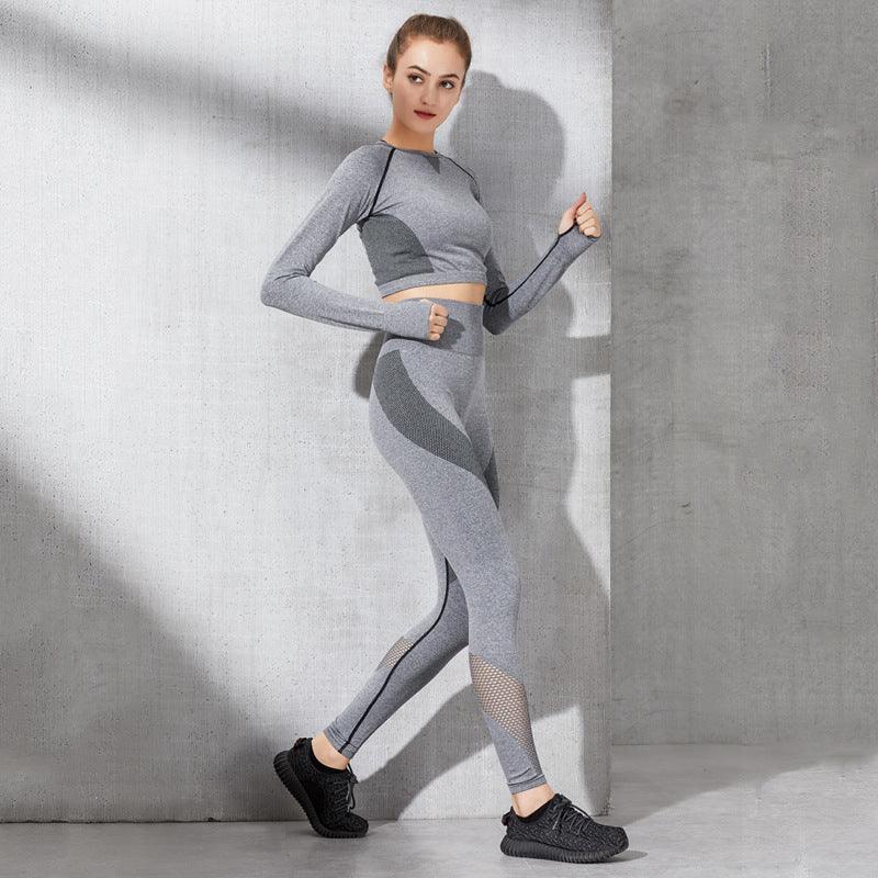 Fashion long sleeve sexy gym suit - Amazitshop