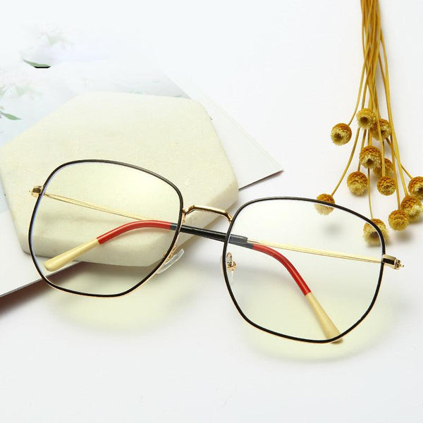 Fashion Men And Women Trend Metal Frame Polygonal Glasses - Amazitshop
