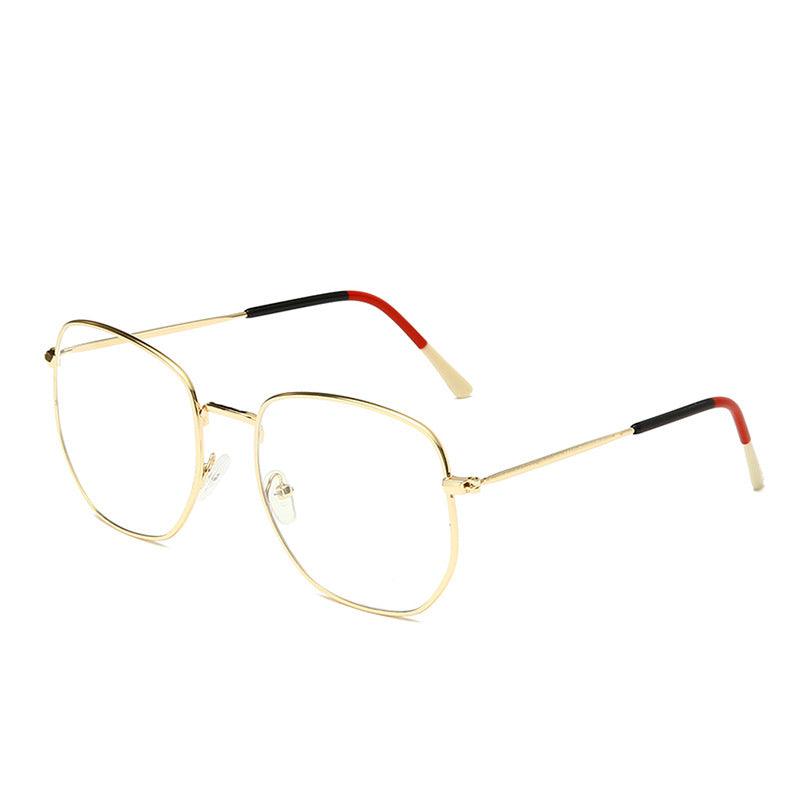 Fashion Men And Women Trend Metal Frame Polygonal Glasses - Amazitshop