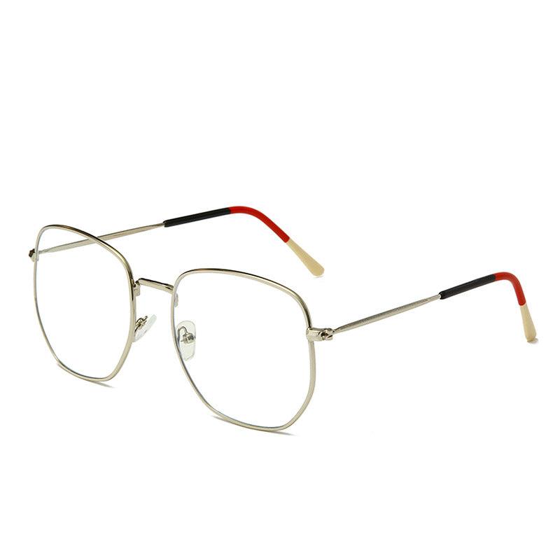 Fashion Men And Women Trend Metal Frame Polygonal Glasses - Amazitshop