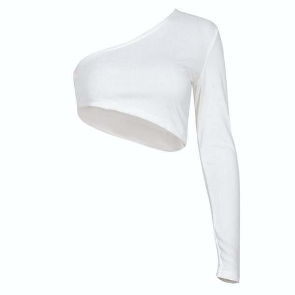 Fashion One Side Sleeve Top Women - Amazitshop