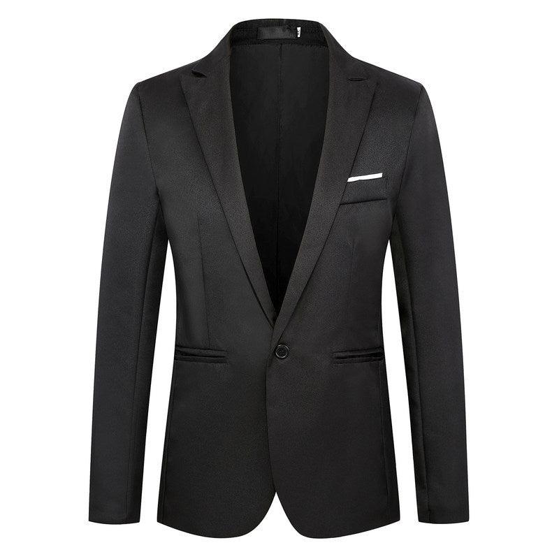 Fashion Simple Slim Young Men's Suit Jacket - Amazitshop