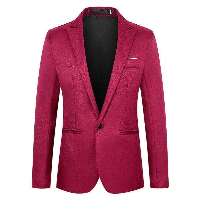 Fashion Simple Slim Young Men's Suit Jacket - Amazitshop
