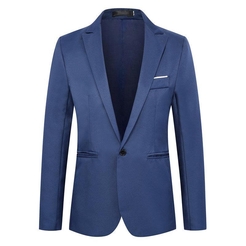 Fashion Simple Slim Young Men's Suit Jacket - Amazitshop