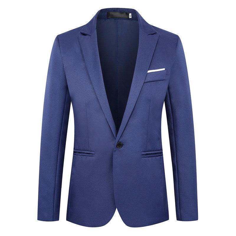 Fashion Simple Slim Young Men's Suit Jacket - Amazitshop