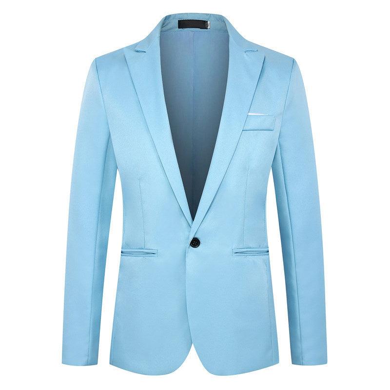 Fashion Simple Slim Young Men's Suit Jacket - Amazitshop