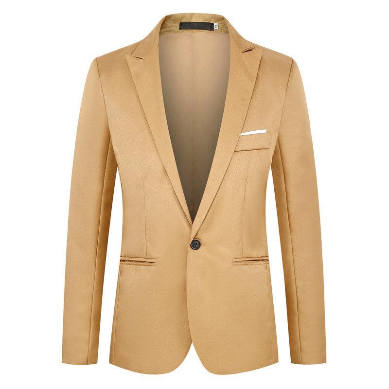Fashion Simple Slim Young Men's Suit Jacket - Amazitshop