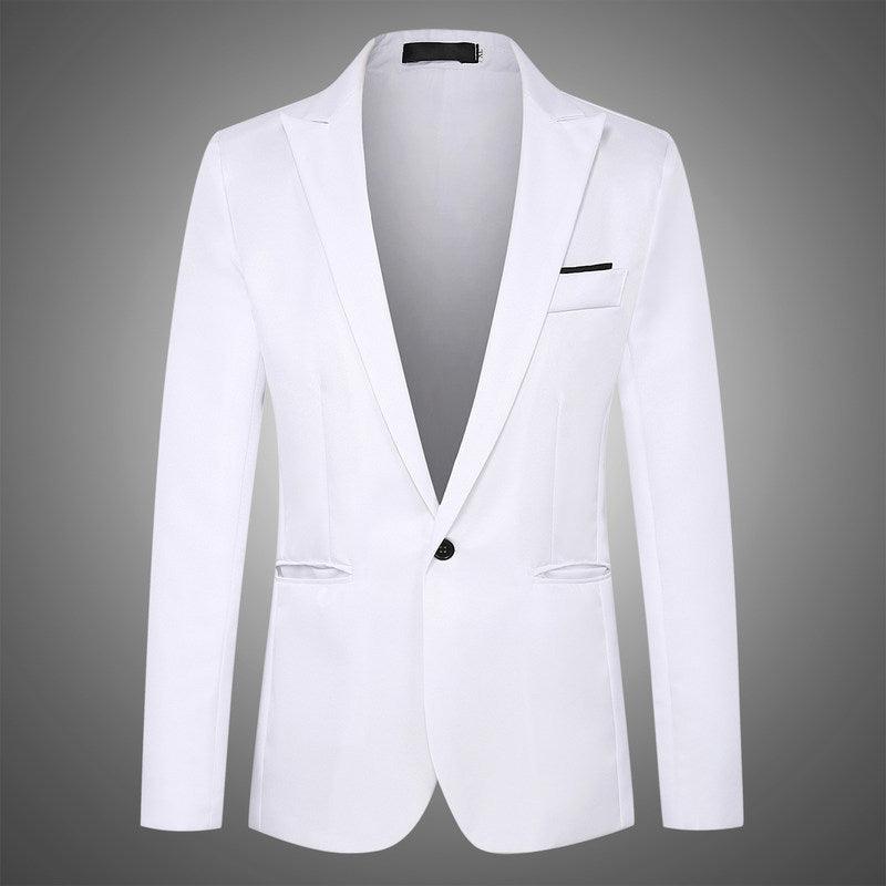 Fashion Simple Slim Young Men's Suit Jacket - Amazitshop