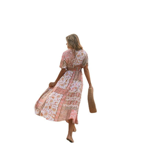 Fashion Spring Printing Dress Women - Amazitshop