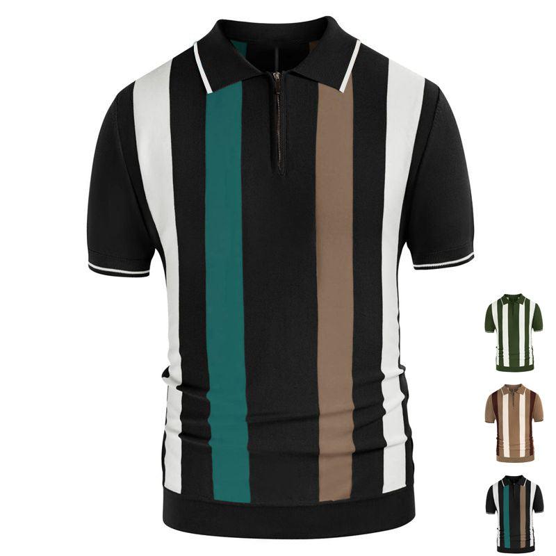 Fashion Striped Splicing Knitwear - Amazitshop