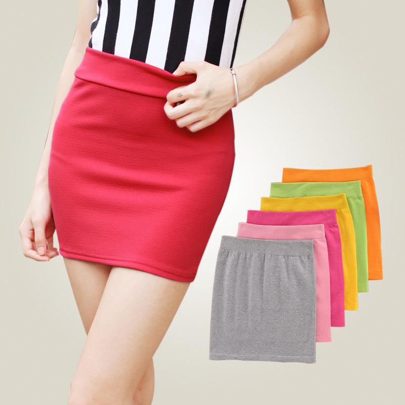 Fashion Women Ladies Sexy Summer Packs Hip Pencil Skirt High Waist Pleated Elastic Slim Mini Skirts for Office Party - Amazitshop