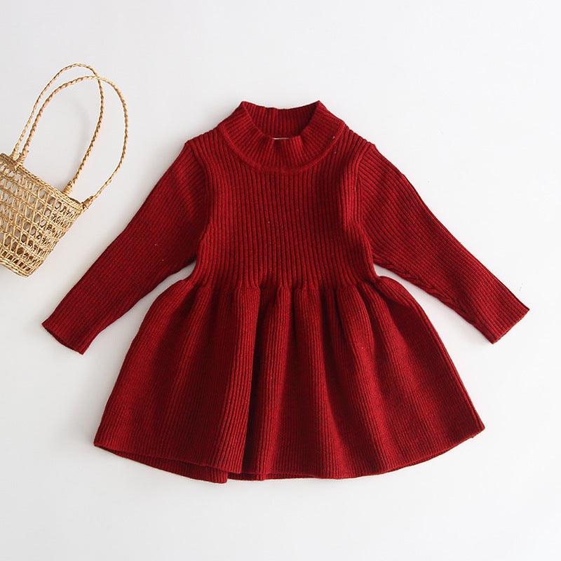 Fashionable Princess Knitted Baby And Infant Long Sleeve Skirt - Amazitshop