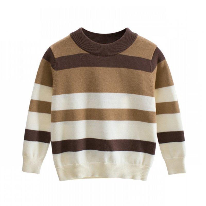 Fashionable Striped Winter Pullover Sweater For Kids Unisex - Amazitshop