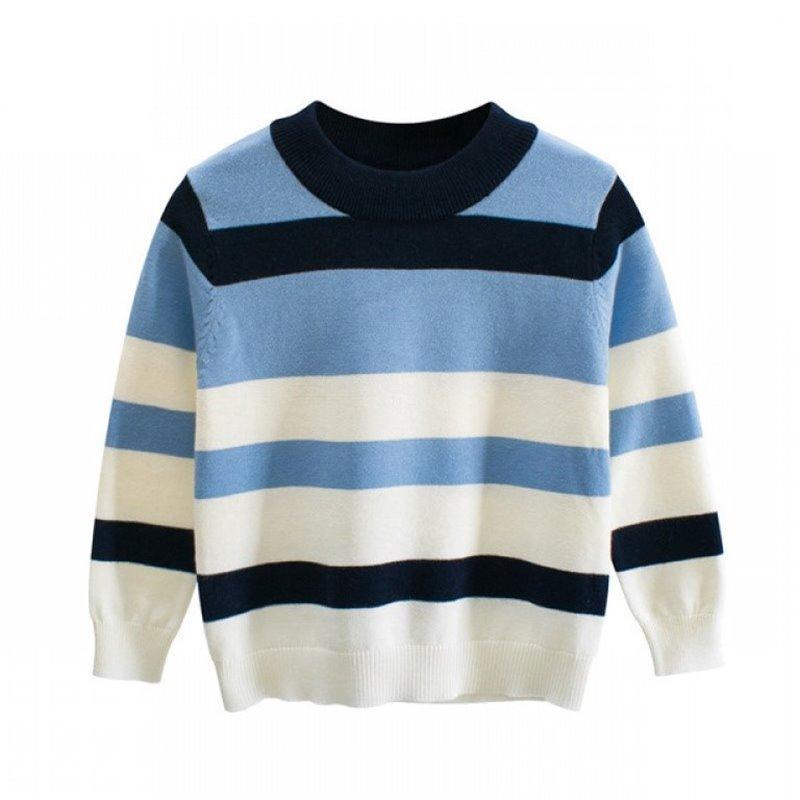 Fashionable Striped Winter Pullover Sweater For Kids Unisex - Amazitshop