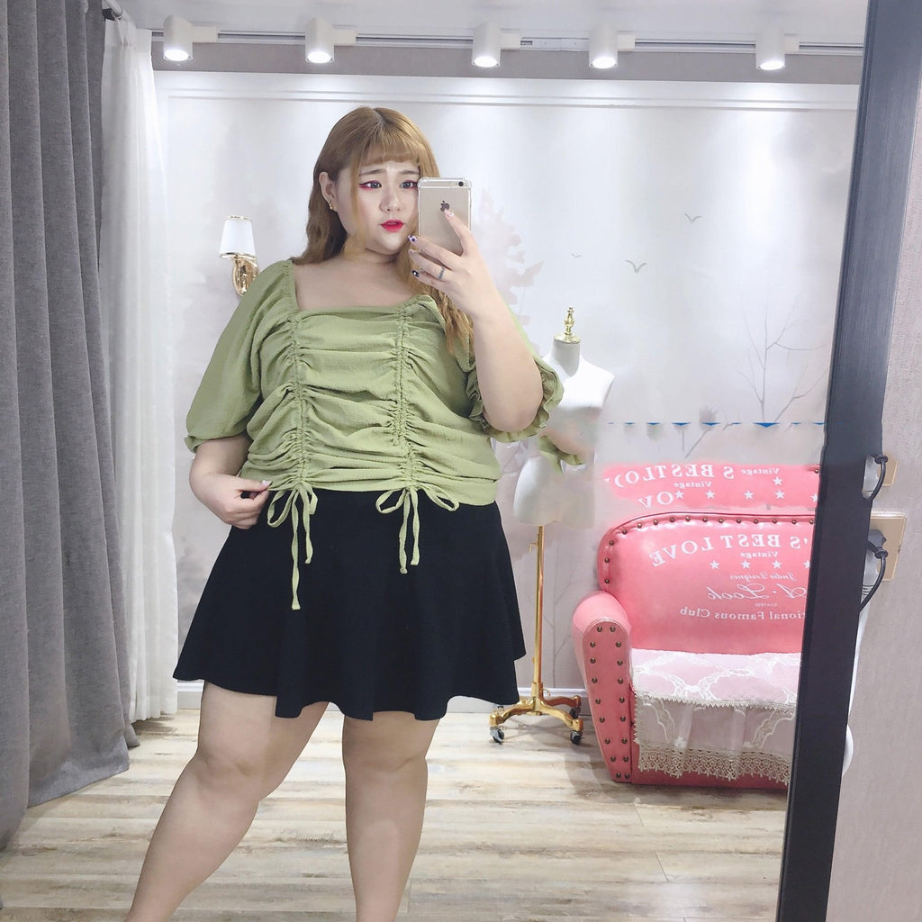Fat Yingying Large Women's Dress Fat Mm Summer Dress Korean Version Square - Amazitshop
