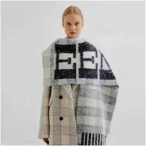 Female Student Long Fringe Thick Warm Scarf - Amazitshop