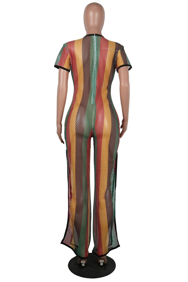 Fish Net Summer Beach Rompers - Amazitshop