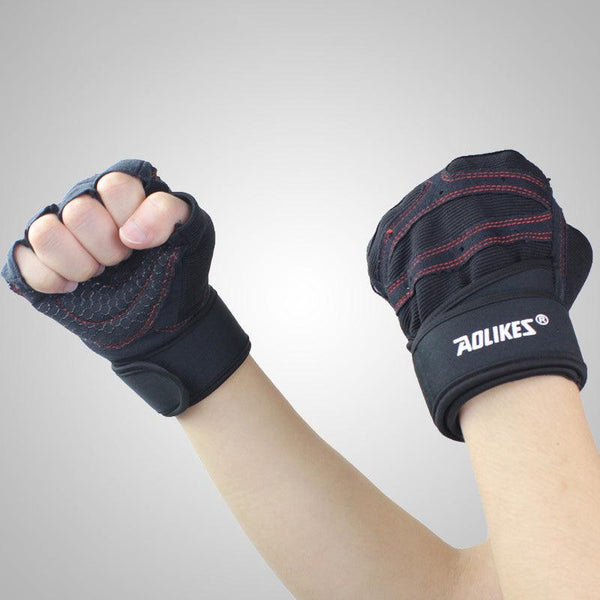 Fitness Gloves Men And Women Exercise Equipment Dumbbell Exercise Weightlifting Half - Finger Gloves Training Gym Breathable Non - Slip - Amazitshop