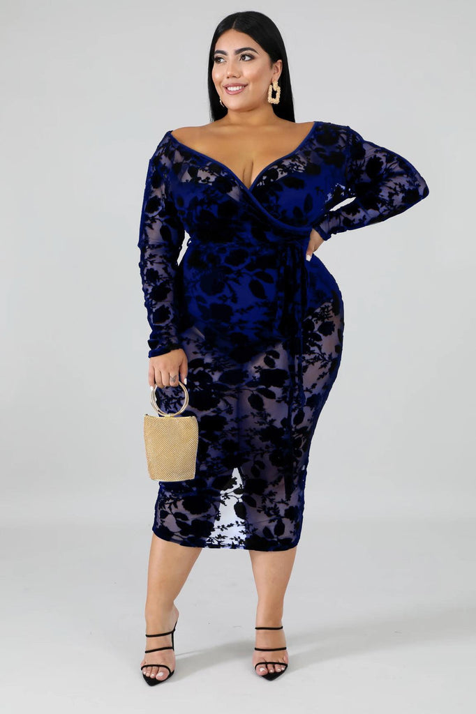 Flocking Fat Lady Dress - Amazitshop