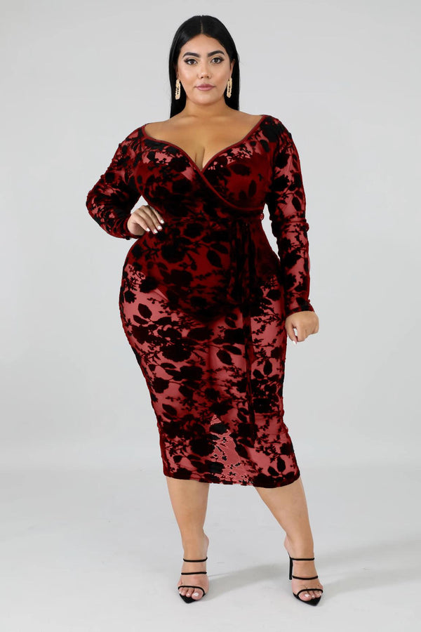 Flocking Fat Lady Dress - Amazitshop
