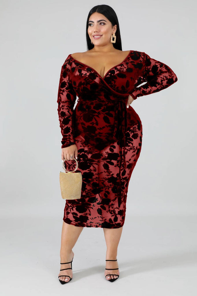 Flocking Fat Lady Dress - Amazitshop