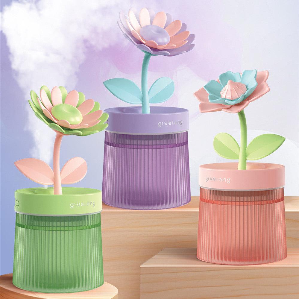 Flower Air Humidifier Small Night Lamp Usb - Amazitshop