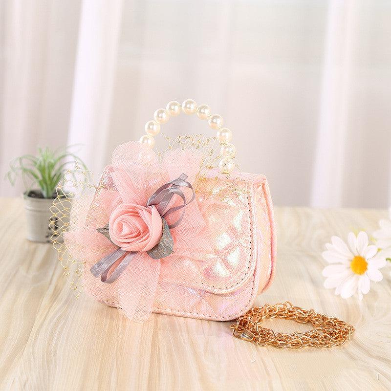 Flower Knitted Pearl Portable Diagonal Bag - Amazitshop