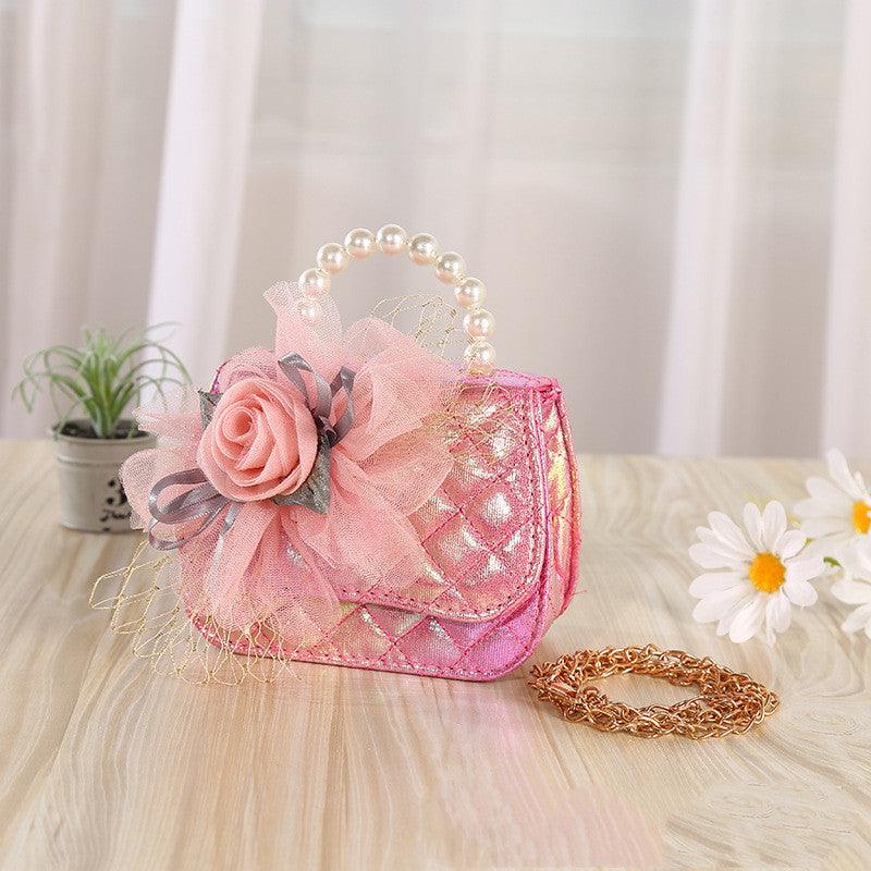 Flower Knitted Pearl Portable Diagonal Bag - Amazitshop