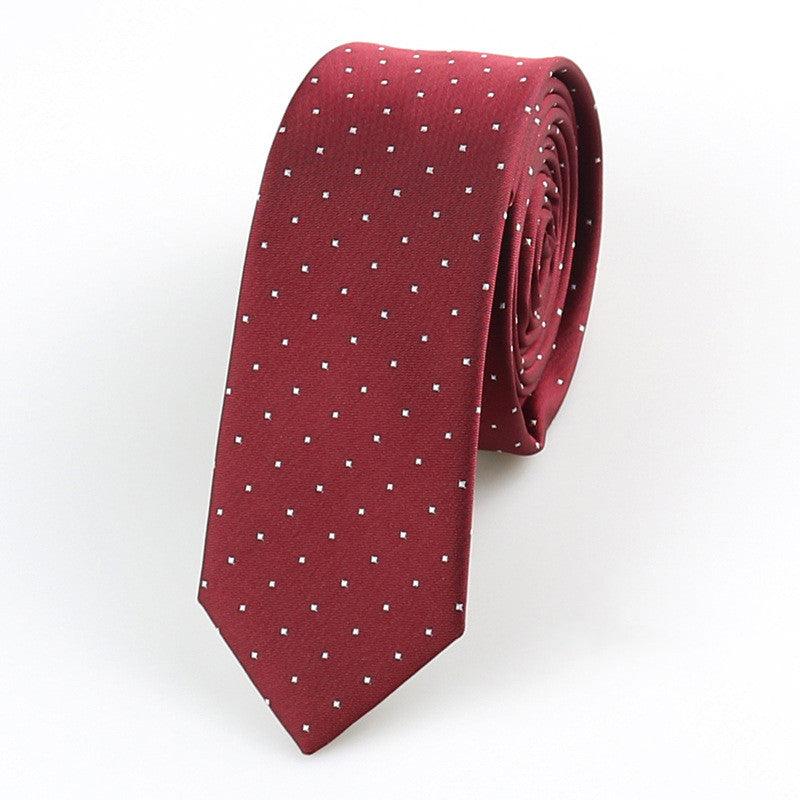 Formal Wear Korean Style Wedding Groom Best Man Casual Accessories Striped Dot Retro 5cm Glossy Hand Tie For Men - Amazitshop
