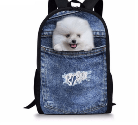 FORUDESIGNS Cat Backpack Cute 3D Animal Denim Backpacks for Children Boys Girls Casual Kids School Bag Mochila Travel Backpack - Amazitshop