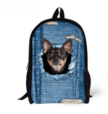 FORUDESIGNS Cat Backpack Cute 3D Animal Denim Backpacks for Children Boys Girls Casual Kids School Bag Mochila Travel Backpack - Amazitshop