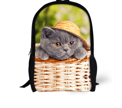 FORUDESIGNS Cat Backpack Cute 3D Animal Denim Backpacks for Children Boys Girls Casual Kids School Bag Mochila Travel Backpack - Amazitshop