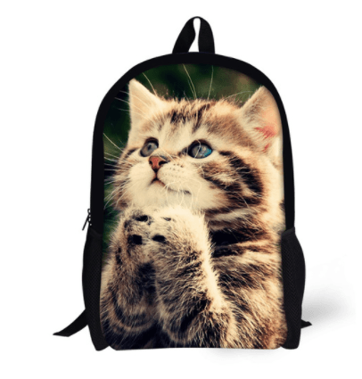 FORUDESIGNS Cat Backpack Cute 3D Animal Denim Backpacks for Children Boys Girls Casual Kids School Bag Mochila Travel Backpack - Amazitshop