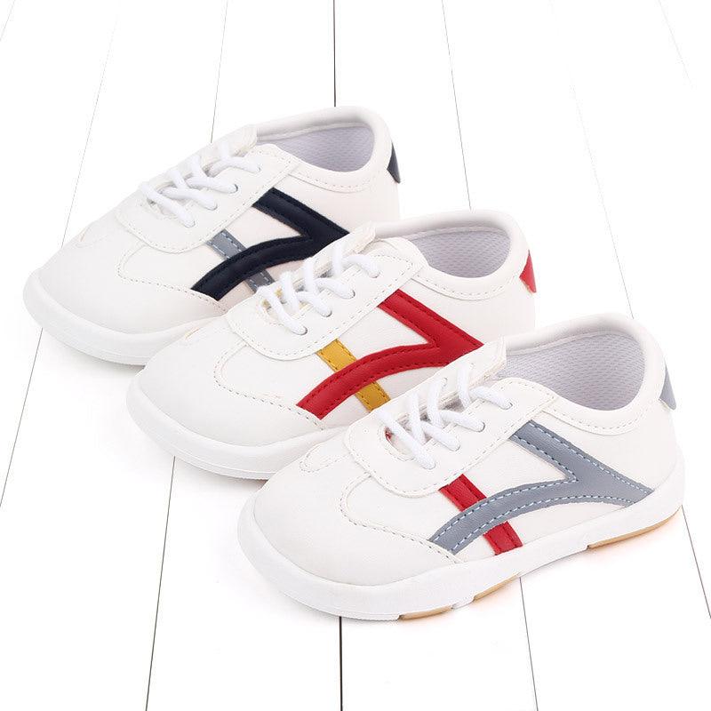 Front lace toddler rubber - soled toddler shoes - Amazitshop