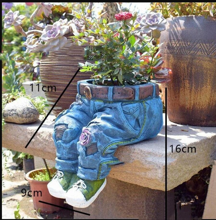 Garden Art Jeans Garden Decoration Flower Pot - Amazitshop