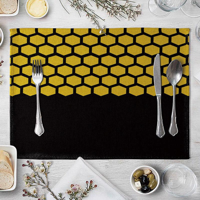 Geometric Pattern Dining Table Placemat Kitchen Supplies - Amazitshop