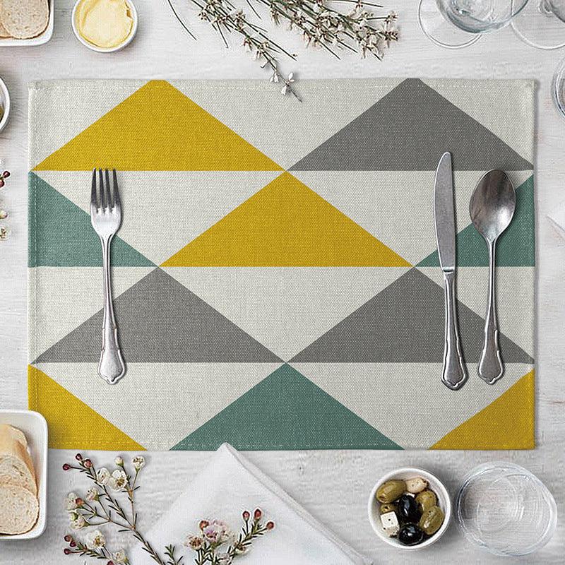 Geometric Pattern Dining Table Placemat Kitchen Supplies - Amazitshop